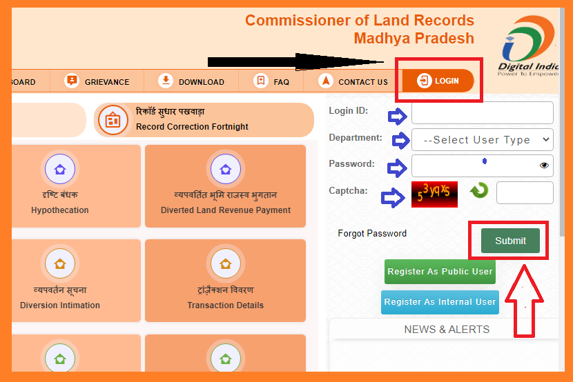 MP Bhulekh Login