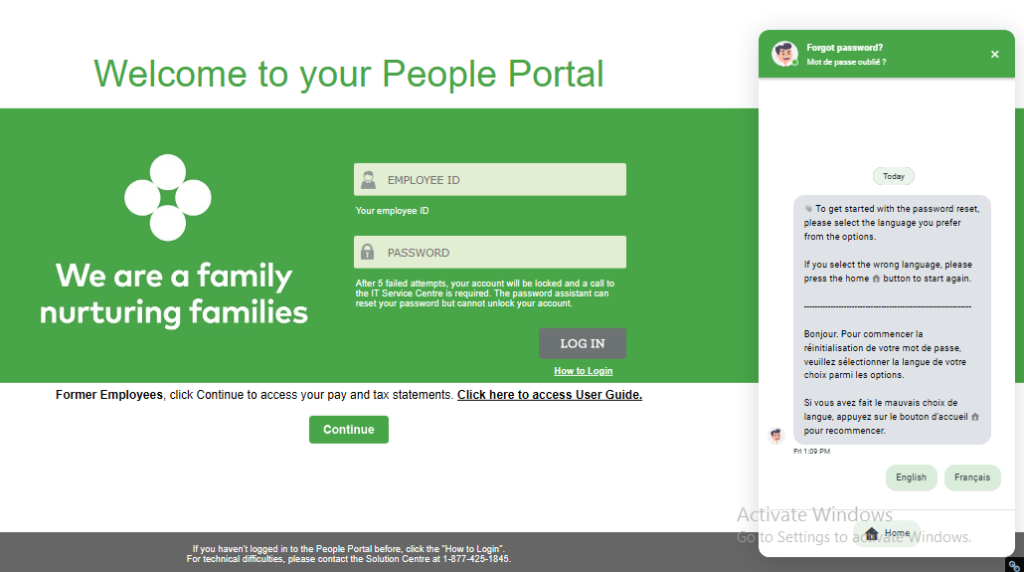 Reset Your Sobeys People Portal Password